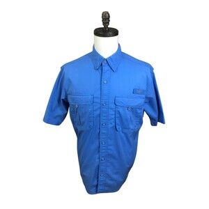 World Wide Sportsman Fishing Shirt Men’s M Blue Vented